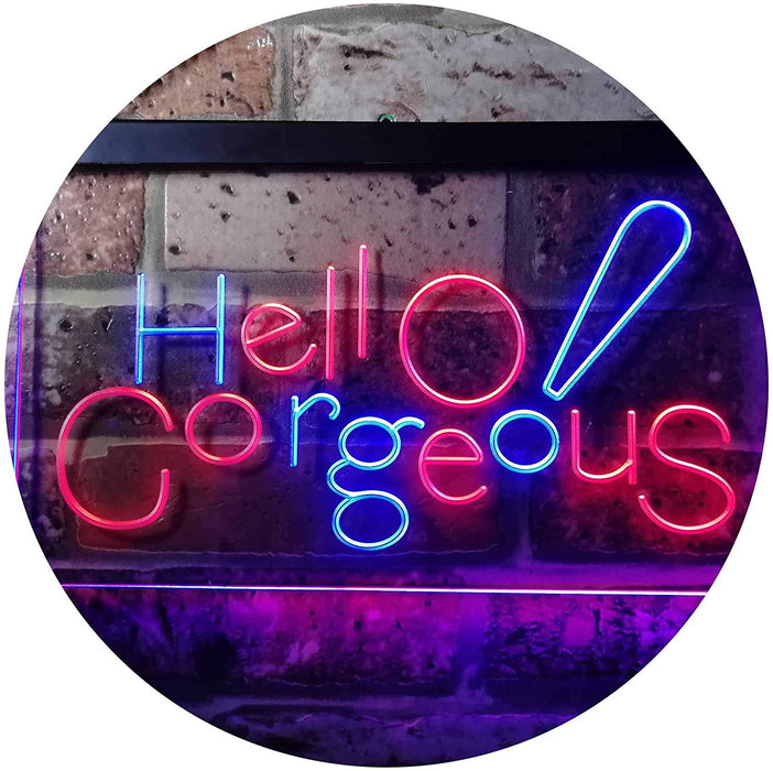 Beauty Shop Hello Gorgeous LED Light Sign - Way Up Gifts