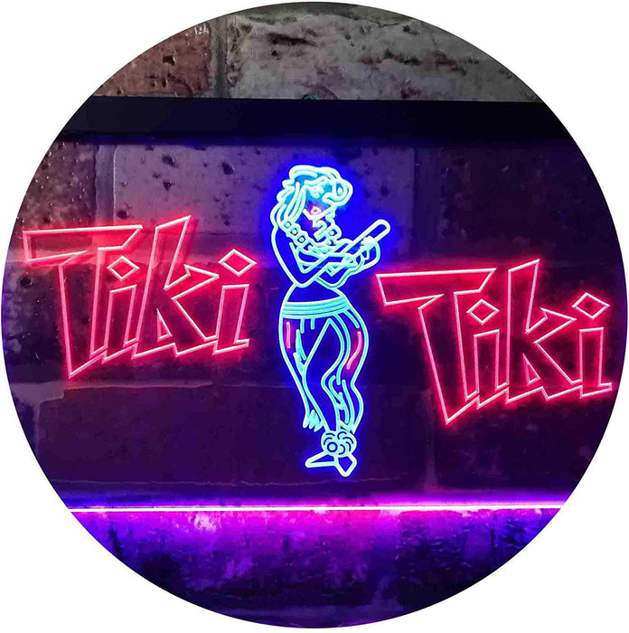 Hula Dancer Tiki Tiki Bar LED Light Sign - Way Up Gifts