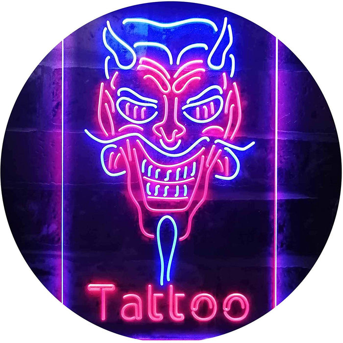 Hannya Mask Tattoo LED Light Sign - Way Up Gifts
