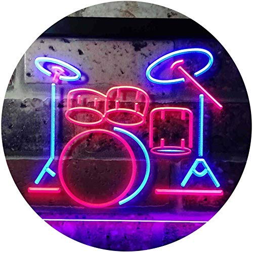 Drum Set Music Instruments LED Light Sign - Way Up Gifts