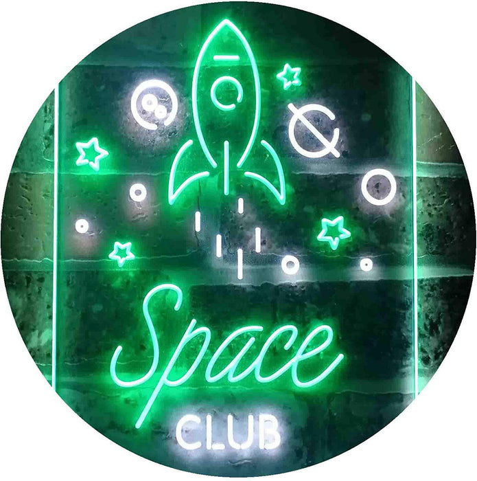 Rocket Space Club Kids Room Decor LED Light Sign - Way Up Gifts