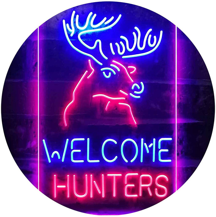 Hunting Store Cabin Decor Welcome Hunters LED Light Sign - Way Up Gifts