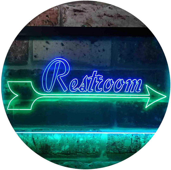 Right Arrow Restroom LED Light Sign - Way Up Gifts