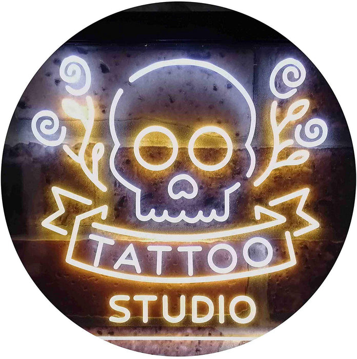 Skull Tattoo Studio LED Light Sign - Way Up Gifts