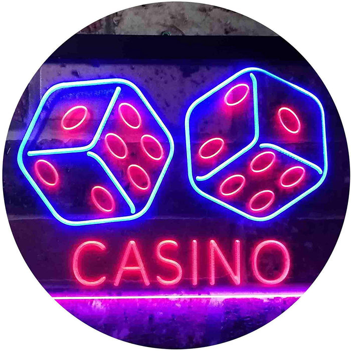 Dice Casino LED Light Sign - Way Up Gifts