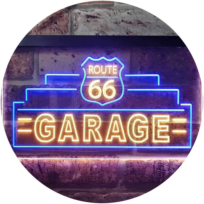 Route 66 Garage LED Light Sign - Way Up Gifts