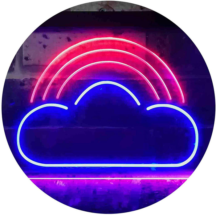 Rainbow Cloud Kids Room Decor LED Light Sign - Way Up Gifts