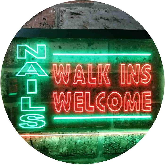 Salon Nails Walk in Welcome LED Light Sign - Way Up Gifts