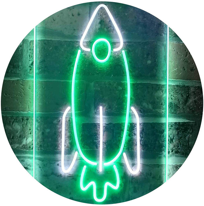 Space Shuttle Rocket Kids Wall Decor LED Light Sign - Way Up Gifts