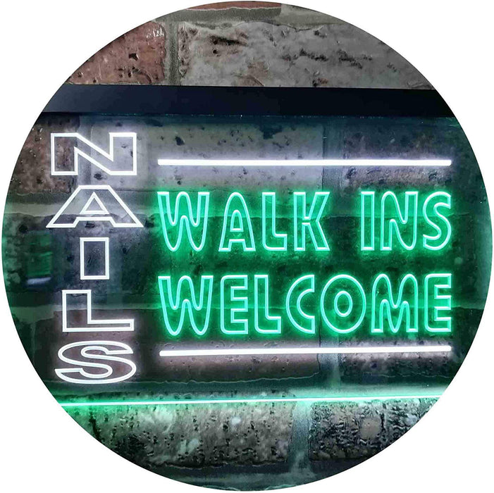 Salon Nails Walk in Welcome LED Light Sign - Way Up Gifts