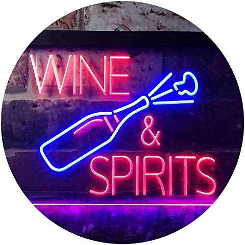Wine and Spirits LED Light Sign - Way Up Gifts