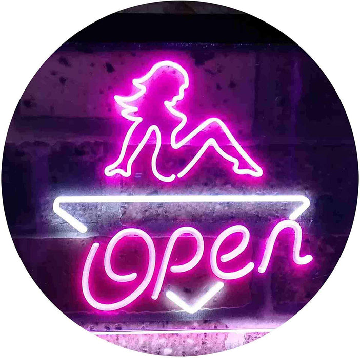 Sexy Girl Open LED Light Sign - Way Up Gifts
