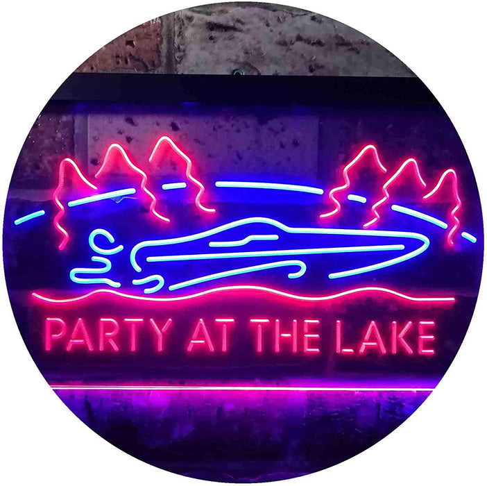 Party at The Lake Cabin Decor LED Light Sign - Way Up Gifts