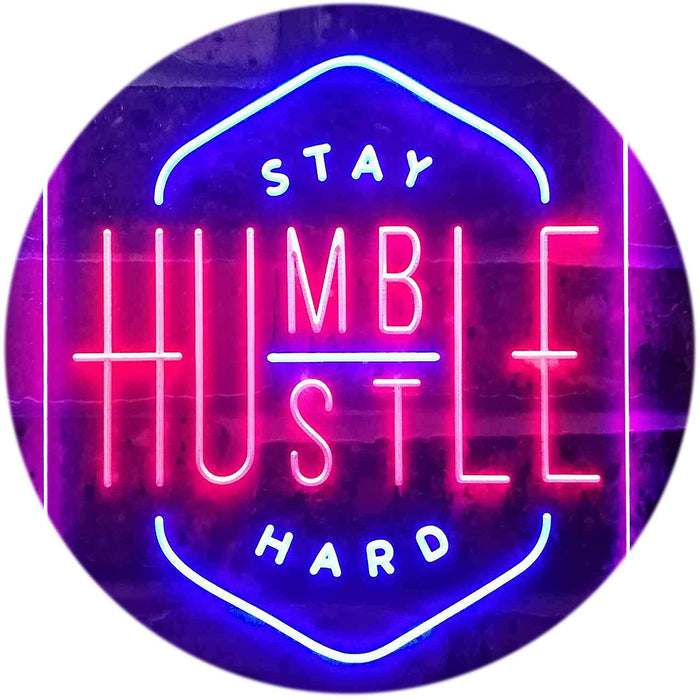 Stay Humble Hustle Hard LED Light Sign - Way Up Gifts