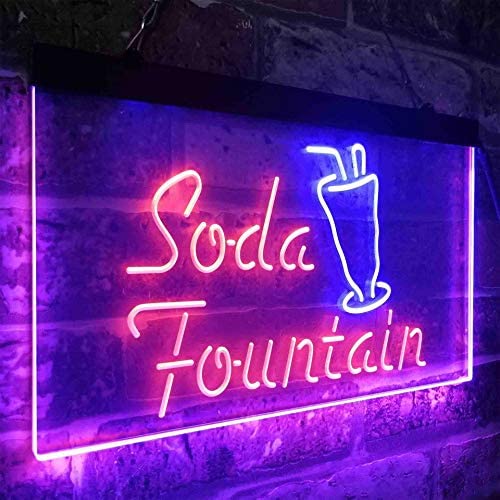 Soda Fountain Drinks LED Light Sign - Way Up Gifts
