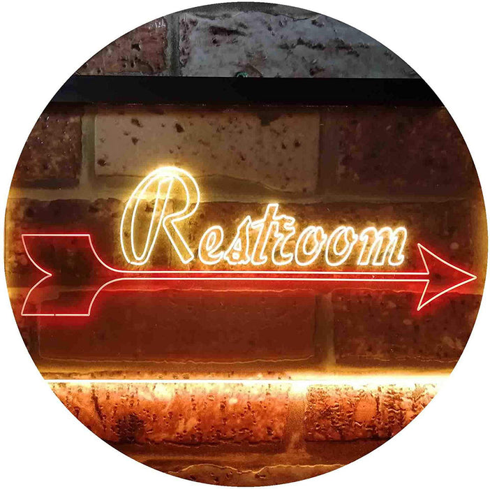 Right Arrow Restroom LED Light Sign - Way Up Gifts