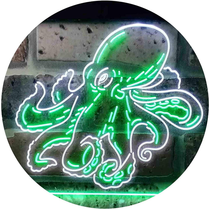 Sea Life Man Cave Ocean Decor Octopus LED Light Sign - Way Up Gifts