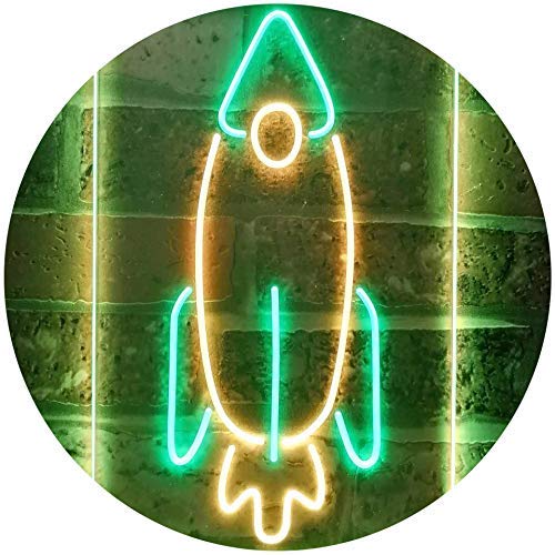 Space Shuttle Rocket Kids Wall Decor LED Light Sign - Way Up Gifts