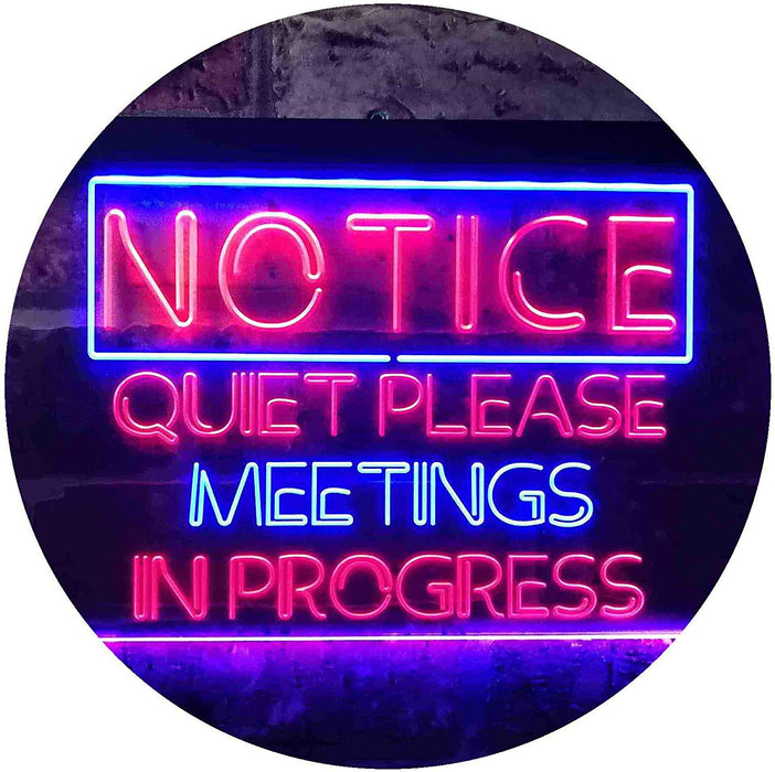 Quiet Please Meeting in Progress LED Light Sign - Way Up Gifts