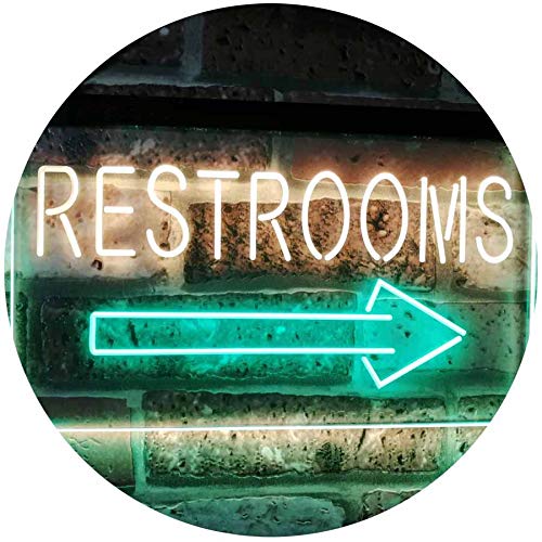 Right Restroom Arrow LED Light Sign - Way Up Gifts