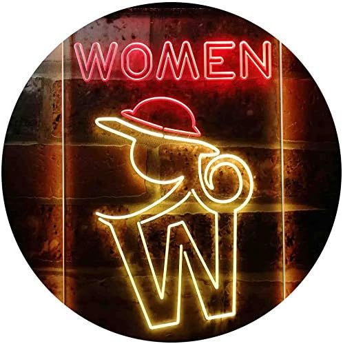 Retro Women Toilet Restroom LED Light Sign - Way Up Gifts