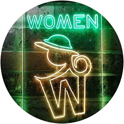 Retro Women Toilet Restroom LED Light Sign - Way Up Gifts