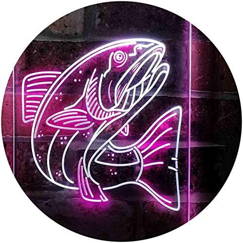Salmon Fish LED Light Sign - Way Up Gifts