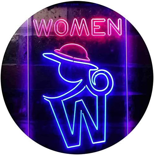 Retro Women Toilet Restroom LED Light Sign - Way Up Gifts
