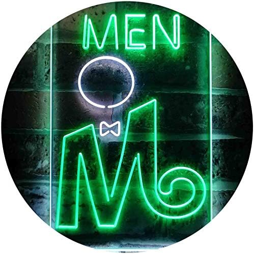 Retro Men Toilet Restroom LED Light Sign - Way Up Gifts