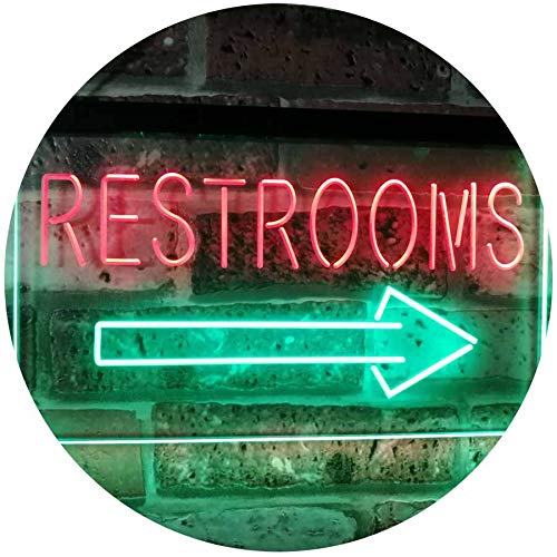 Right Restroom Arrow LED Light Sign - Way Up Gifts