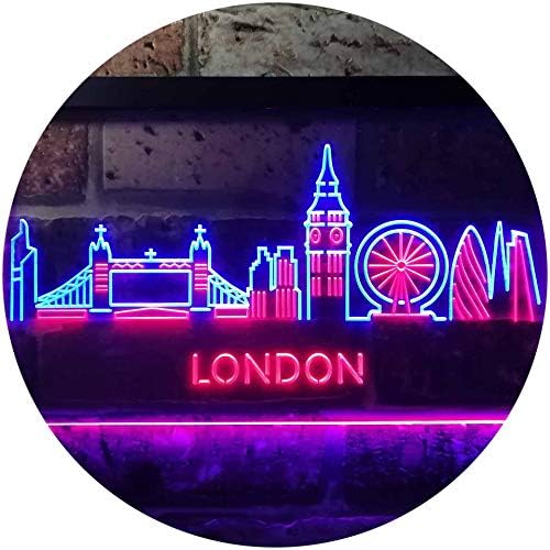 London City Skyline LED Light Sign - Way Up Gifts