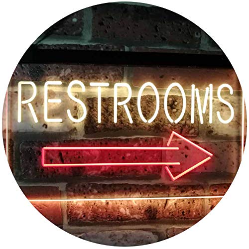 Right Restroom Arrow LED Light Sign - Way Up Gifts