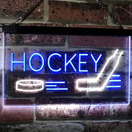 Sports Man Cave Hockey LED Light Sign - Way Up Gifts