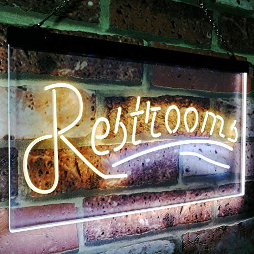 Restrooms LED Light Sign - Way Up Gifts