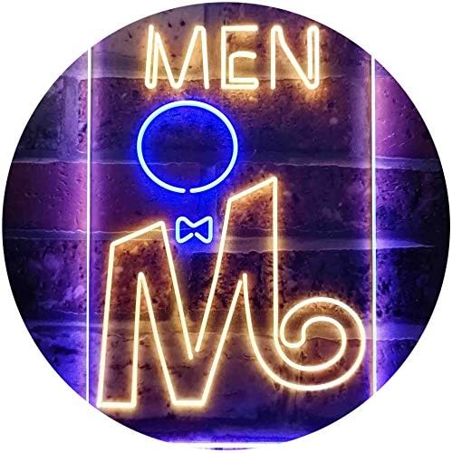 Retro Men Toilet Restroom LED Light Sign - Way Up Gifts
