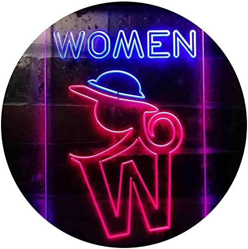 Retro Women Toilet Restroom LED Light Sign - Way Up Gifts