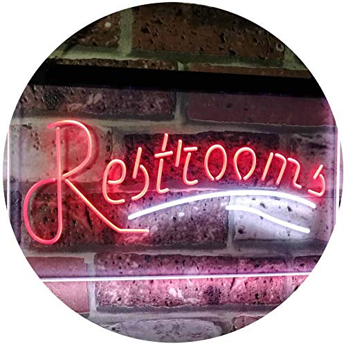 Restrooms LED Light Sign - Way Up Gifts