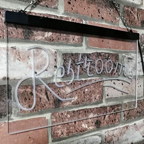 Restrooms LED Light Sign - Way Up Gifts