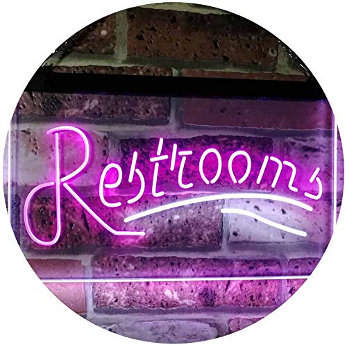 Restrooms LED Light Sign - Way Up Gifts