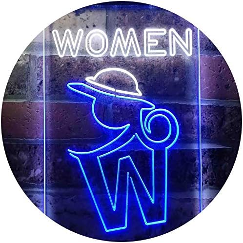 Retro Women Toilet Restroom LED Light Sign - Way Up Gifts