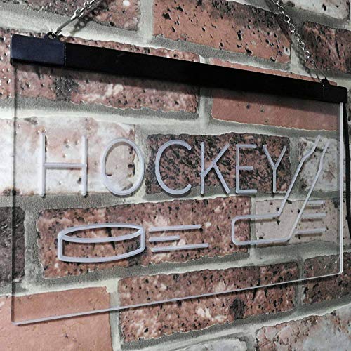 Sports Man Cave Hockey LED Light Sign - Way Up Gifts