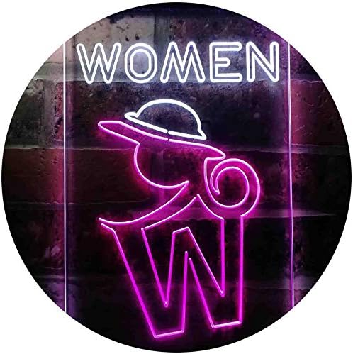 Retro Women Toilet Restroom LED Light Sign - Way Up Gifts