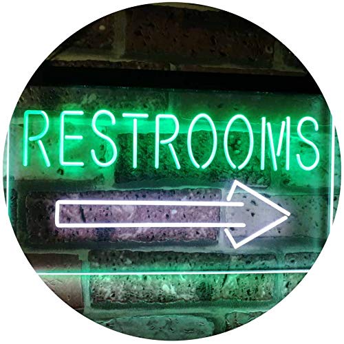 Right Restroom Arrow LED Light Sign - Way Up Gifts