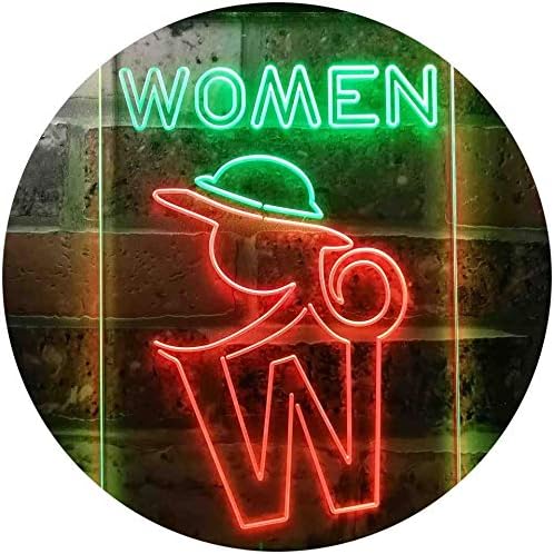 Retro Women Toilet Restroom LED Light Sign - Way Up Gifts