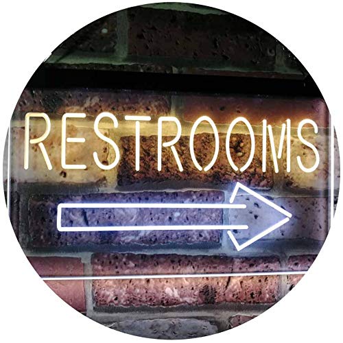 Right Restroom Arrow LED Light Sign - Way Up Gifts