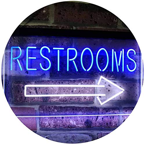Right Restroom Arrow LED Light Sign - Way Up Gifts