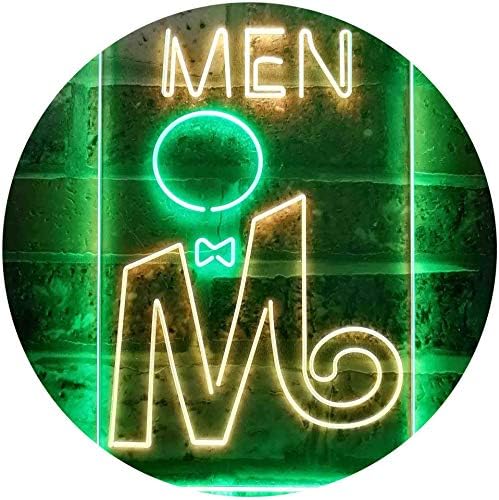 Retro Men Toilet Restroom LED Light Sign - Way Up Gifts