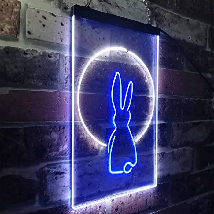 Rabbit Moon Window Display LED Light Sign - Way Up Gifts