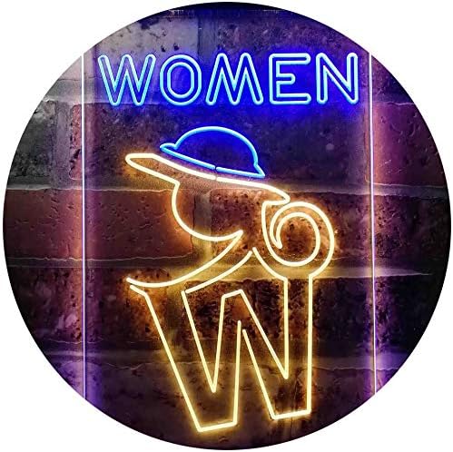 Retro Women Toilet Restroom LED Light Sign - Way Up Gifts