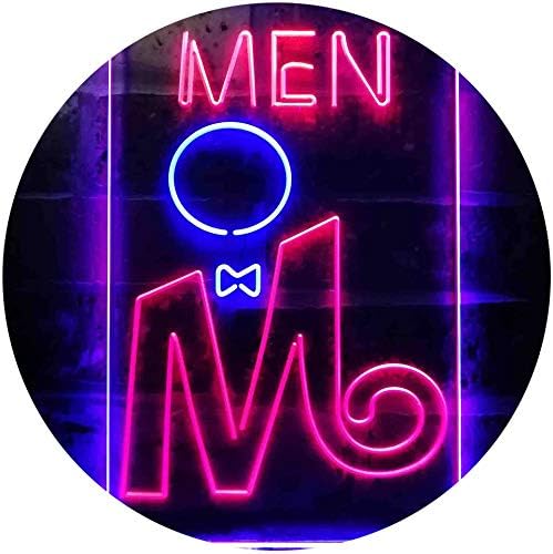 Retro Men Toilet Restroom LED Light Sign - Way Up Gifts